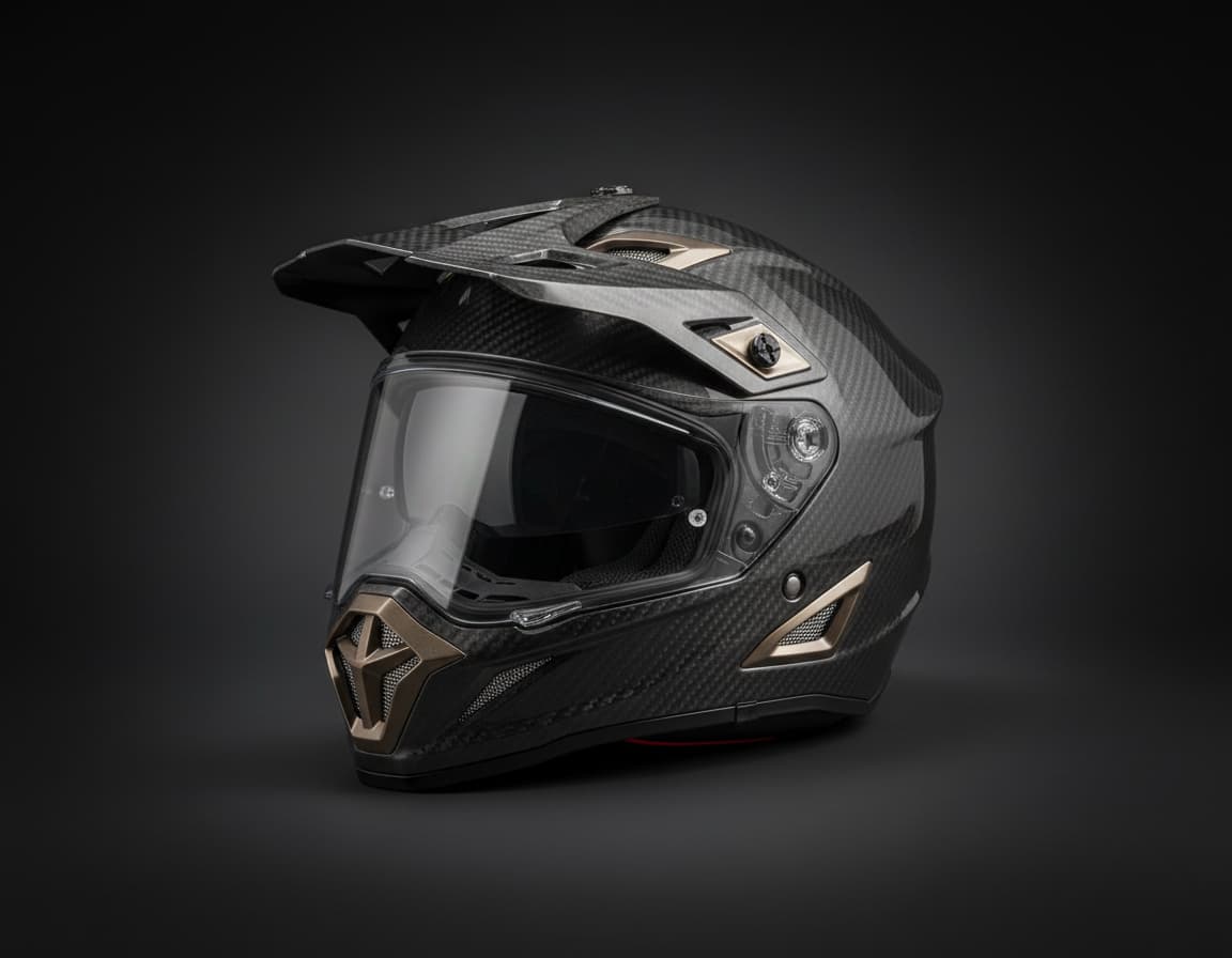 Casco cross con visera